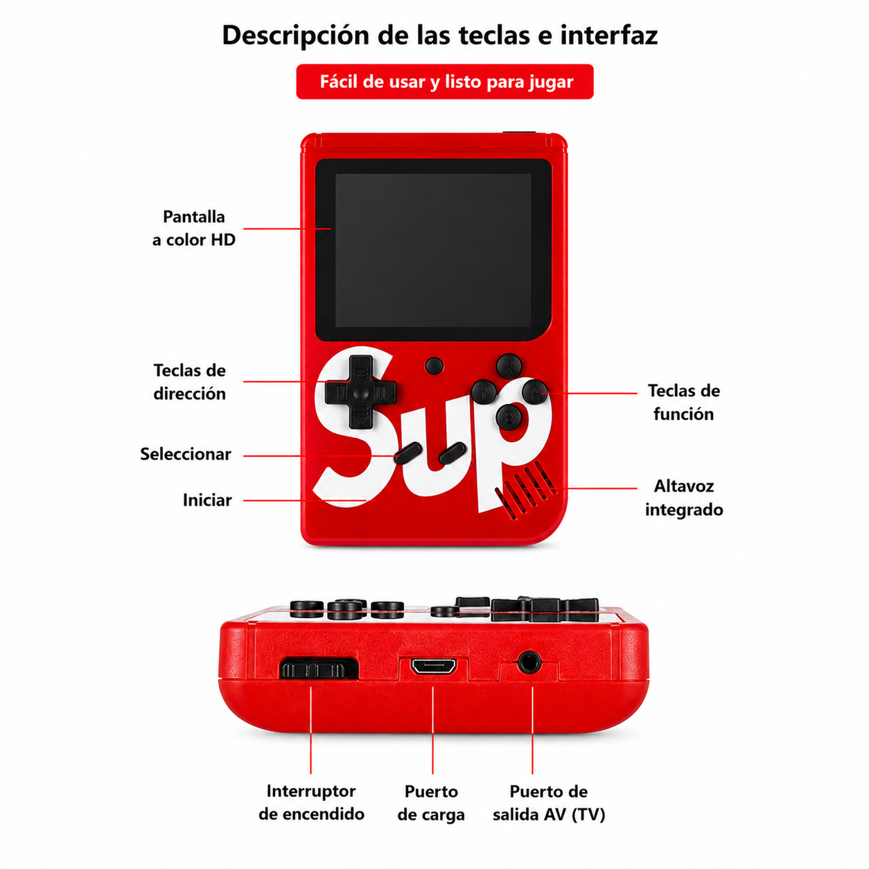 Consola Retro con 400 Juegos Clásicos